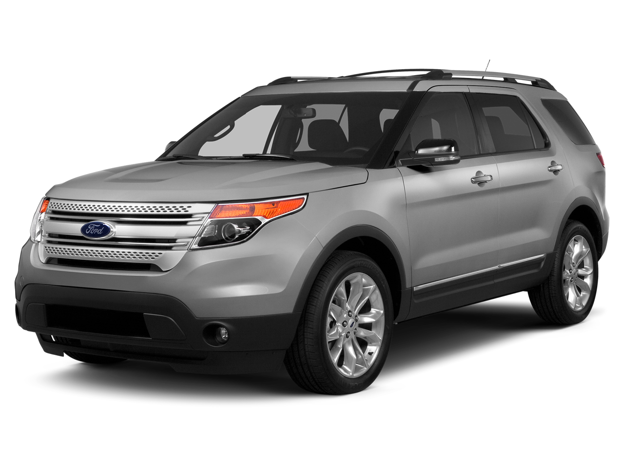 2015 Ford Explorer Base in Ingot Silver Metallic — front three-quarter view